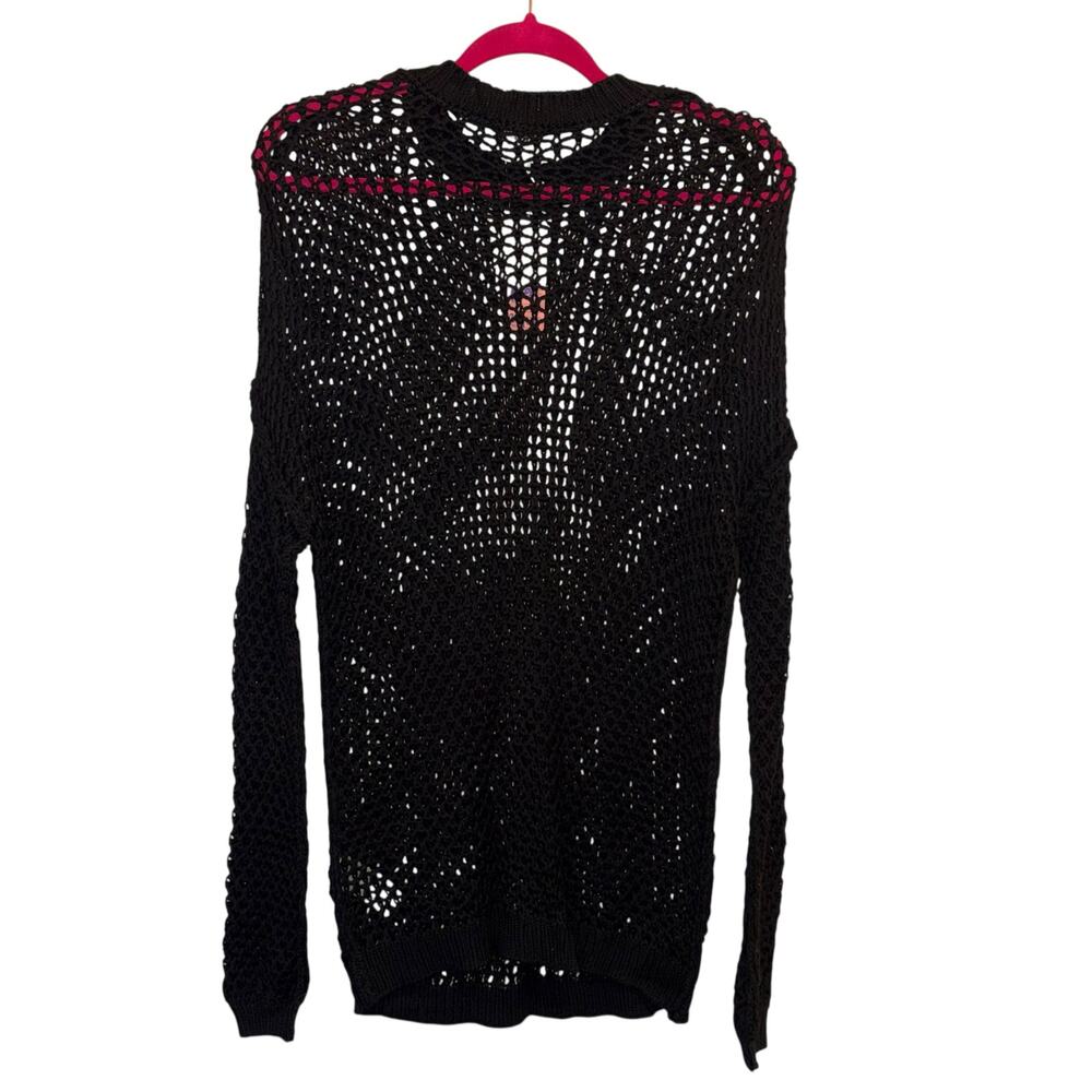 Free people black crochet sweater dress, XS